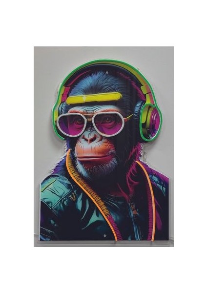 Neon LED Tabela Maymun Neon Plexi Tablo modelleri