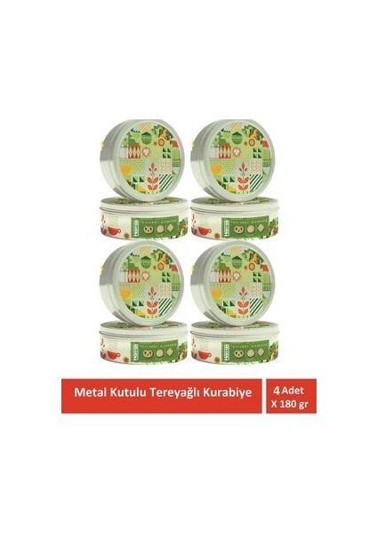 Tereyağlı Kurabiye Metal Kutulu 4 Adet x 180 gr