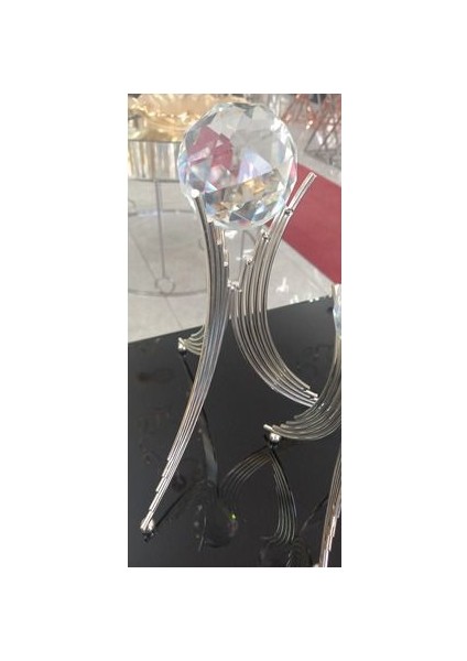 2 Li Obje metal paslanmaz kaplama üzerindeki toplar cam kabarcıklı kristal themisses marka