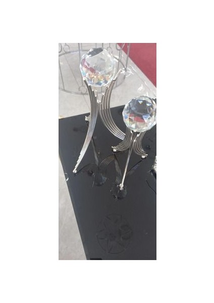 2 Li Obje metal paslanmaz kaplama üzerindeki toplar cam kabarcıklı kristal themisses marka modelleri