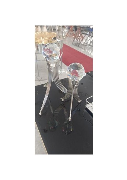 2 Li Obje metal paslanmaz kaplama üzerindeki toplar cam kabarcıklı kristal themisses marka fırsatları