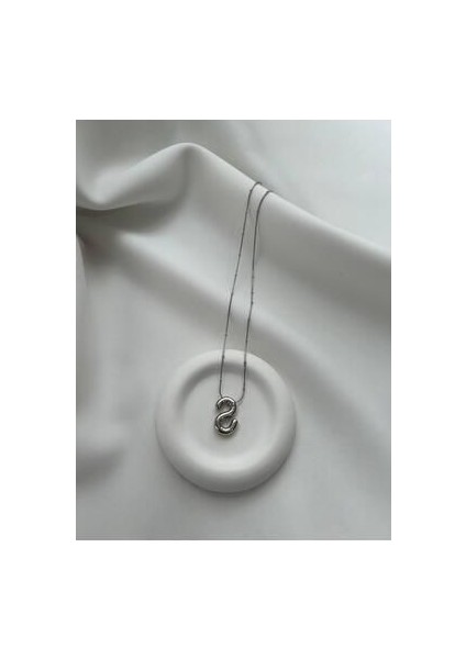 Baloncuk S Harf Kolye - Balonlu Harf Kolye - Balon Harf Kolye - S Harf