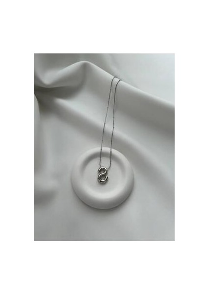 Baloncuk S Harf Kolye - Balonlu Harf Kolye - Balon Harf Kolye - S Harf modelleri