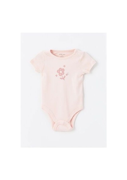 Bisiklet Yaka Baskılı Kız Bebek Çıtçıtlı Body 2'li fiyatları