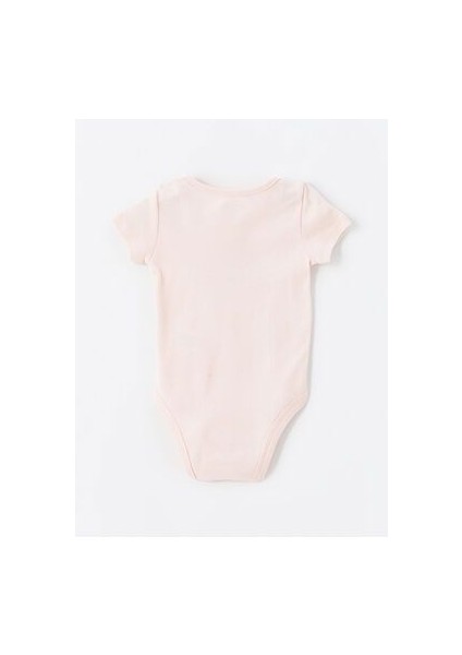 Bisiklet Yaka Baskılı Kız Bebek Çıtçıtlı Body 2'li fırsatları