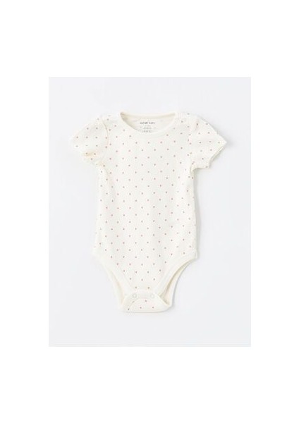 Bisiklet Yaka Baskılı Kız Bebek Çıtçıtlı Body 2'li indirimleri