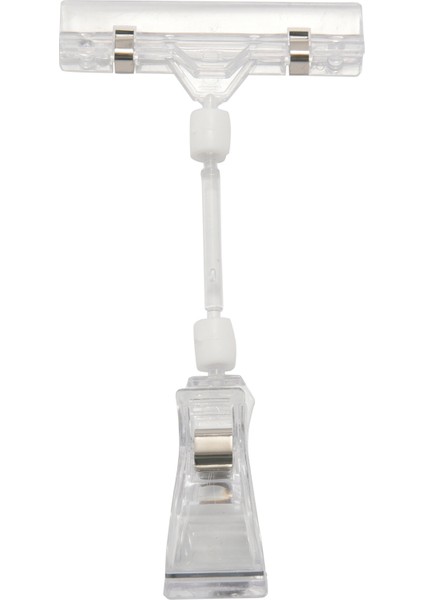 6.5 "yükseklik Şeffaf Plastik Çift Klipler Ayarlanabilir Pop Burcu Kart Ekran Tutucu (Yurt Dışından)