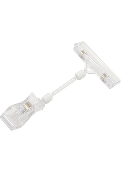 6.5 "yükseklik Şeffaf Plastik Çift Klipler Ayarlanabilir Pop Burcu Kart Ekran Tutucu (Yurt Dışından)