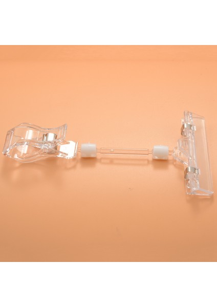 6.5 "yükseklik Şeffaf Plastik Çift Klipler Ayarlanabilir Pop Burcu Kart Ekran Tutucu (Yurt Dışından)