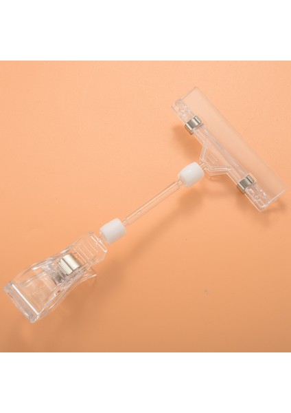 6.5 "yükseklik Şeffaf Plastik Çift Klipler Ayarlanabilir Pop Burcu Kart Ekran Tutucu (Yurt Dışından)