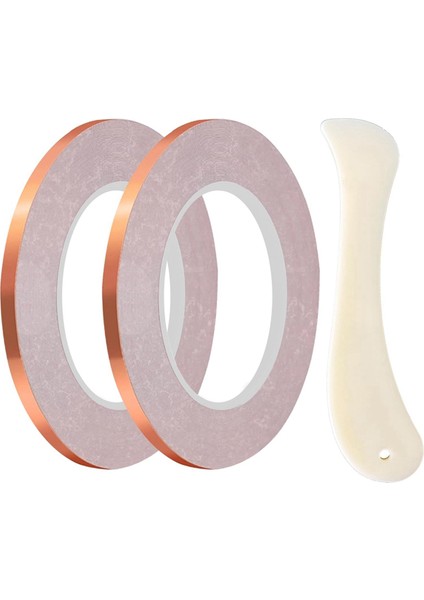 Vitray Için 6mm Destekli Bakır Folyo Bant (2 Rulo) (Yurt Dışından)