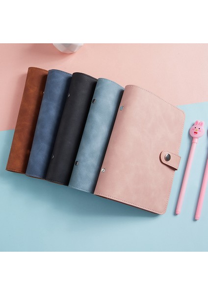 A6 Pu Deri Defter Bağlayıcı Bütçe Planlayıcısı Organizatör Bağlayıcı Kapak Zarf Cepler ve Gider Bütçe Sayfası Retro Mavi (Yurt Dışından)