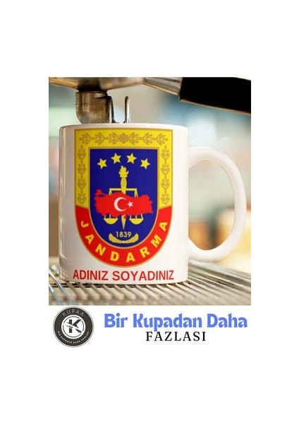 Jandarma Baskılı Kupa Bardak Kişiye Özel Isimli modelleri