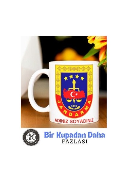 Jandarma Baskılı Kupa Bardak Kişiye Özel Isimli fırsatları