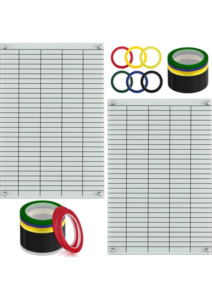 24 Rulo Beyaz Tahta Ince Bant Rulo Başına 216 Feet 1/8 Inç Sanat Grafik Grafik Izgara Elektrik Bandı Kuru Silme Bandı, 6 Renk (Yurt Dışından)