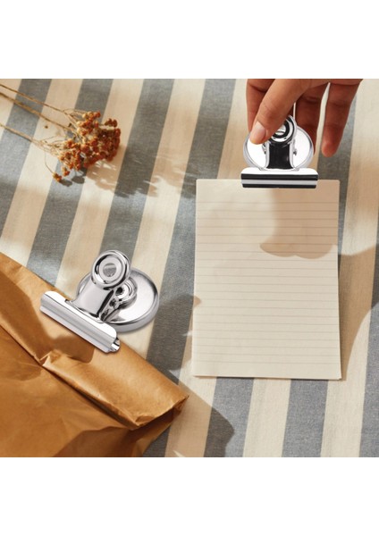 20 Paket Manyetik Klipler, Çizilmez Buzdolabı Güçlü Mıknatıs Klipleri, Bağlayıcı Klipler Kağıt Kelepçeleri, Beyaz Tahta Mıknatısları Klipler (Yurt Dışından)