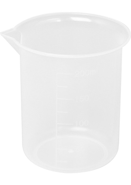 Mutfak Laboratuvarı Mezun Beher Şeffaf Plastik Ölçüm Kabı Kapaklı Ölçüm Sürahisi 200 ml 2 Adet Ile Kalınlaşmak (Yurt Dışından)
