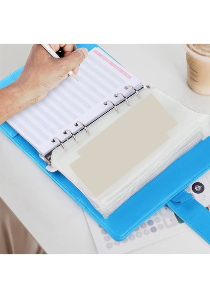 25 Adet A6 Pu Deri Bütçe Bağlayıcı Seti, Bağlayıcı Kapağı Kişisel Planlayıcı Bağlayıcı Para Tasarrufu Için Nakit Zarflar Sistemi Mavi (Yurt Dışından)