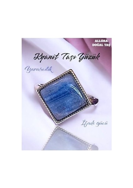 Doğal Taş Kyanit Taşı Yüzük