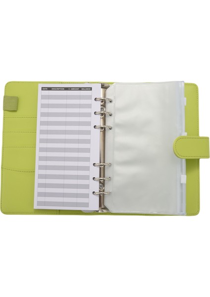 A6 Pu Deri Defter Bağlayıcı Bütçe Planlama Not Defteri 6 Telli Dosya Kapakları, 8 Bağlayıcı Cep, Fatura Planlama Için A (Yurt Dışından)