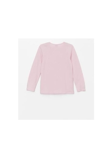 Bisiklet Yaka Baskılı Uzun Kollu Kız Çocuk Pijama Takımı fırsatları