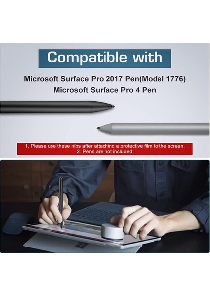 3 Adet Kalem Ipuçları Stylus Kalem Ucu Hb 2h H Microsoft Surface Pro Için Yedek Parça 7/6/5/4 Yüzey Pro Kalem (Yurt Dışından)