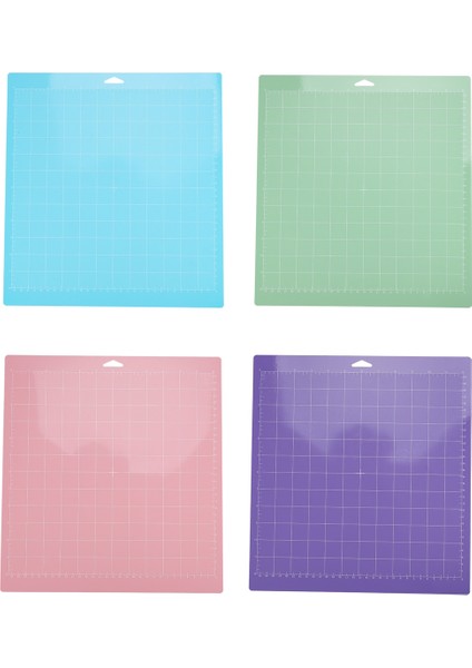 4 Adet Karışık Renkli Pvc Kesme Mat Izgara Kesme Pedleri Kesim Plotter Pedi Cricut Maker/cameo 4 Için Yedek Aksesuarlar (Yurt Dışından)