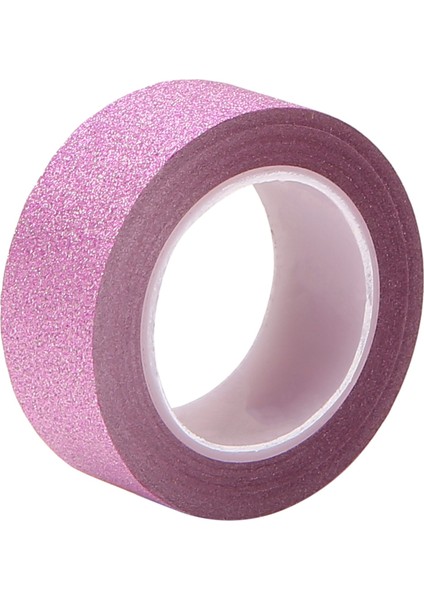 2 x 10M Glitter Washi Bant Sopa Kendinden Yapışkanlı Dekoratif Decora Craft Kendi Başına Yap Kağıdı Pembe (Yurt Dışından)