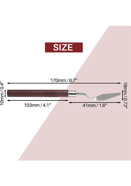 1.6 "metal Bıçak Paleti Sanat Boya Boyama Spatula Macun Kazıyıcı Karıştırma Aracı (Yurt Dışından)