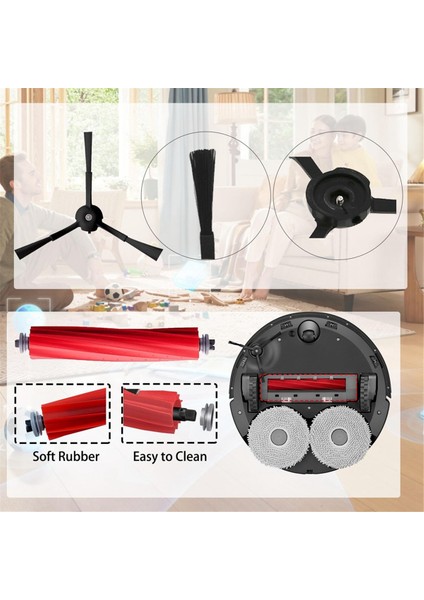 Roborock Qrevo S/qrevo Maxv/qrevo S/qrevo Plus Robtic Elektrikli Süpürge Ana Yan Fırça Hepa Filtre Paspas Bezi Toz Torbaları (Yurt Dışından) modelleri