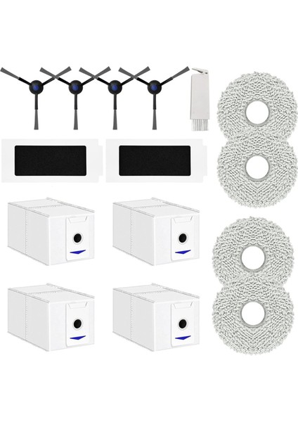 Ecovacs Deebot T30 Omni, T30 Pro Omni, T30S, Yeedi M12 Pro Için 15'li Yedek Aksesuar Seti (Yurt Dışından)