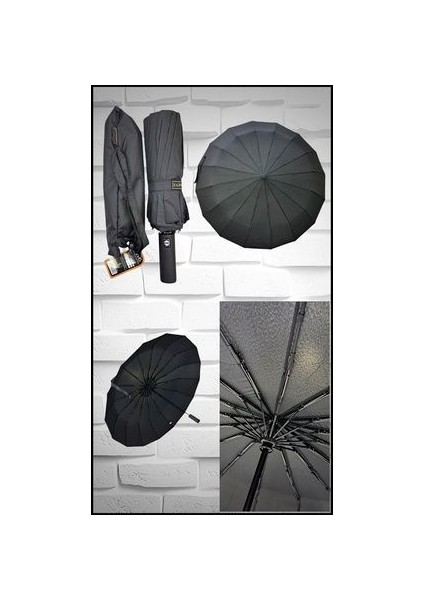 16 Telli Rüzgarda Kırılmayan Full Otomatik Şemsiye