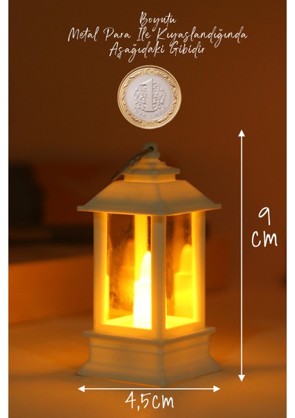 3 Adet LED Mum Mini Dörtgen Tip Pil Dahil Dumansız Alev Ledli Yapay Dekoratif Mum Işığı Beyaz PT434