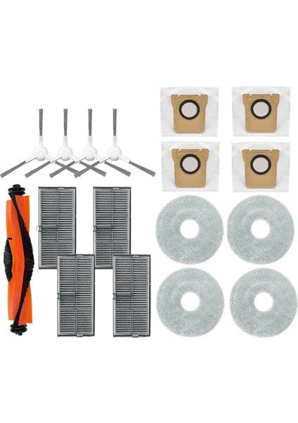 Xiaomi Mijia M30S Sarf Malzemeleri D103CN Yedek Aksesuarlar Ana Yan Fırça Hepa Filtre Paspas Toz Torbası (Yurt Dışından)