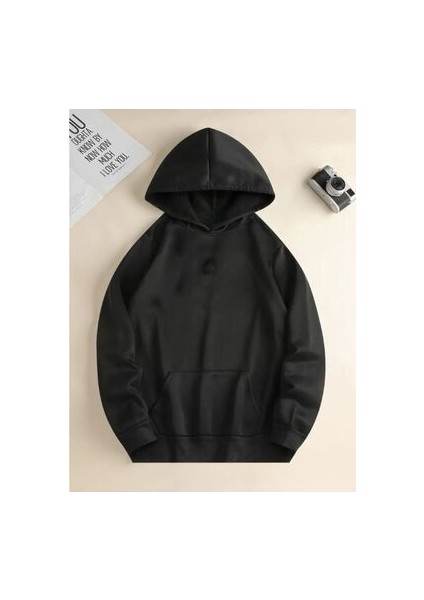 Unısex Astronot Baskılı Oversize Kapüşonlu Sweatshırt fiyatları