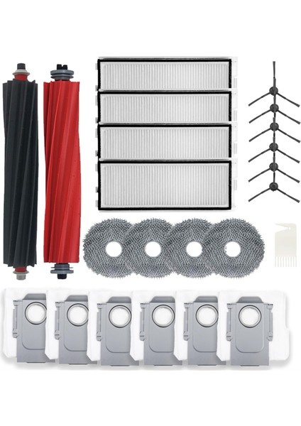 Roborock Qrevo Master Için Yedek Parçalar, Qrevo Master Robot Süpürge Aksesuarları Seti, Fırça Rulo Filtre Paspas Pedi (Yurt Dışından)