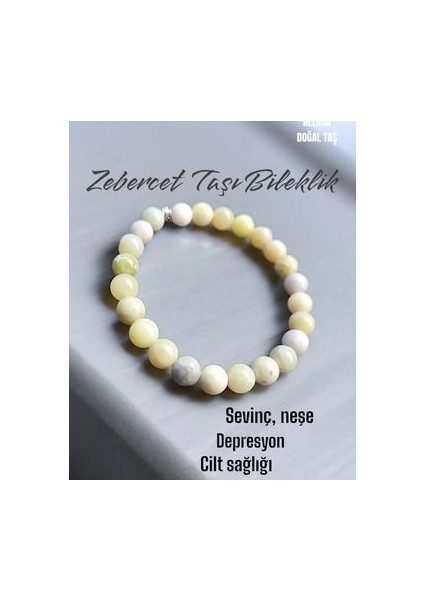 Doğa Taş Zebercet Taşı Bileklik