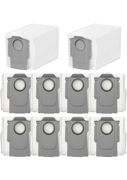 Roborock S8 Maxv Ultra Elektrikli Süpürge Torbası Büyük Kapasiteli Yedek Parçalar Için 10 Adet Toz Torbası Aksesuarları (Yurt Dışından)