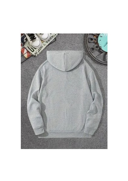 Unisex Ay Baskılı Oversize Kapüşonlu Sweatshırt fiyatları