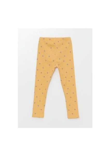 Lcw Baby Sarı Baskılı Beli Lastikli Çiçekli Kız Bebek Tayt fiyatları