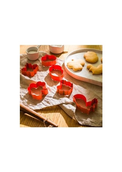 Açık Gri 6 Parça Kurabiye Kalıbı Seti