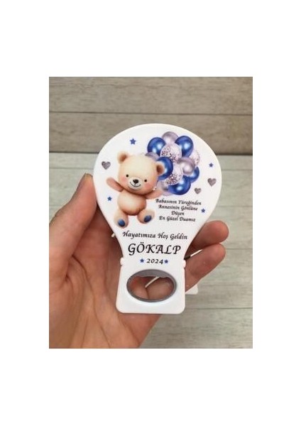 20 Adet Balon Magnet Açacak Yeni Doğan, Doğum Günü, Sünnet, Nişan, Söz, Mavi Ayıcık Model