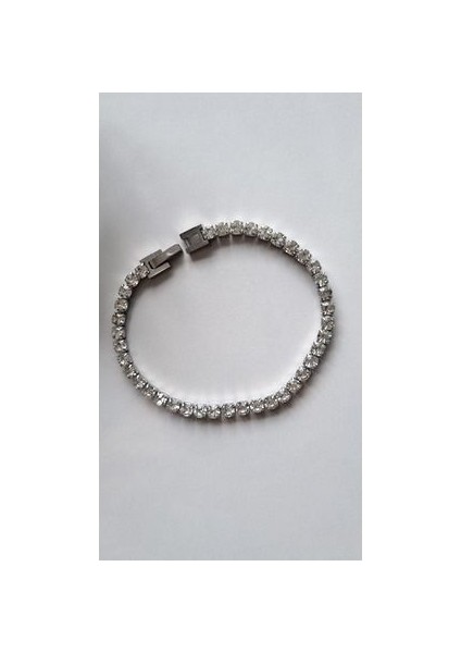 Paslanmaz Çelik Dönmeyen Gümüş Renk Su Yolu Bileklik