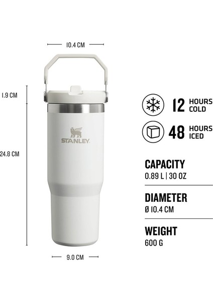 The Iceflow Flip Straw Pipetli Termos Bardak 0,89 Lt Füme (Yurt Dışından) fırsatları