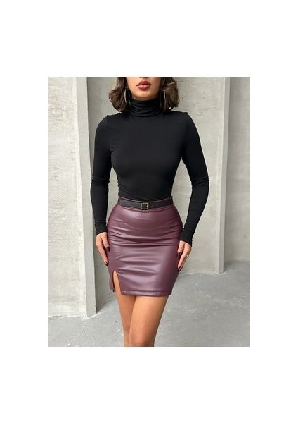 Kadın Siyah Dik Yaka Uzun Kol Bluz fiyatları