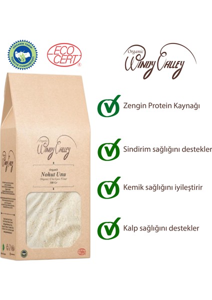 Glutensiz Nohut Unu (500 gr) Yerli ürün