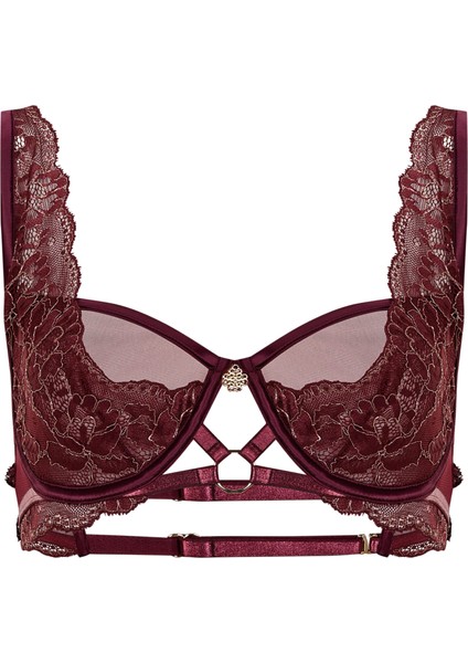 Desarae Bordo Dantelli Tül Balconette Sütyen fiyatları