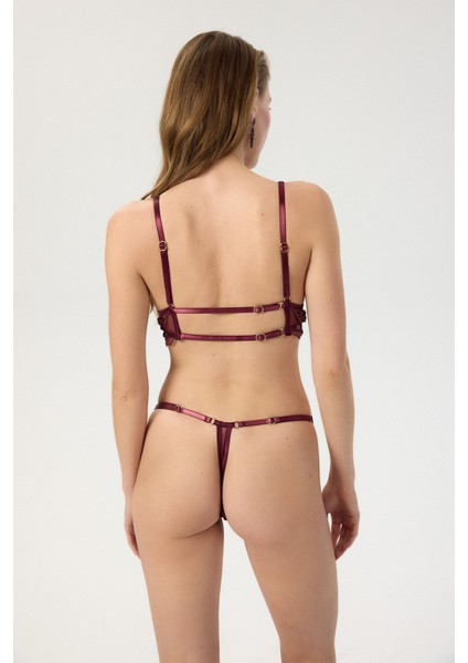 Desarae Bordo Dantelli Tül Balconette Sütyen fırsatları