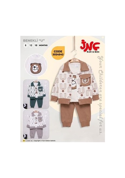 Erkek Bebek/çocuk Cepli 3'lü Takım fiyatları