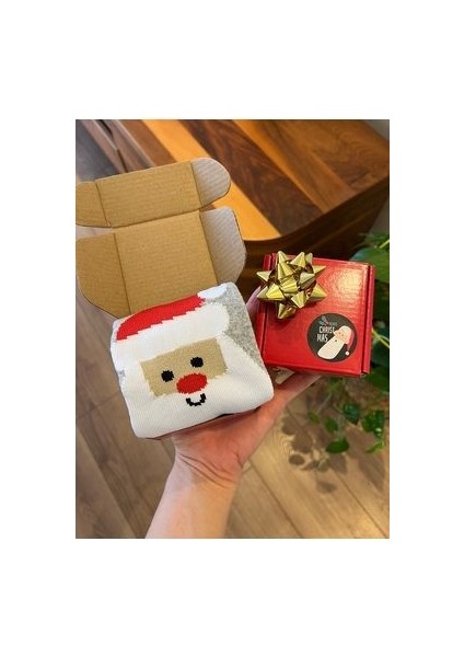 Unisex Kutulu Yılbaşı Noel Çorabı fiyatları